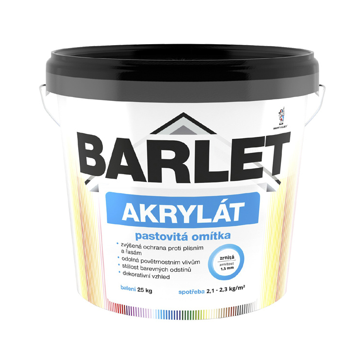 BARLET akrylát pastovitá omítka zrnitá, 25 kg