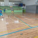 Sportovní hala, lakovaná podlaha PURLET W470 M polyuretanový podlahový lak na dřevo, lakování dřevěných parket